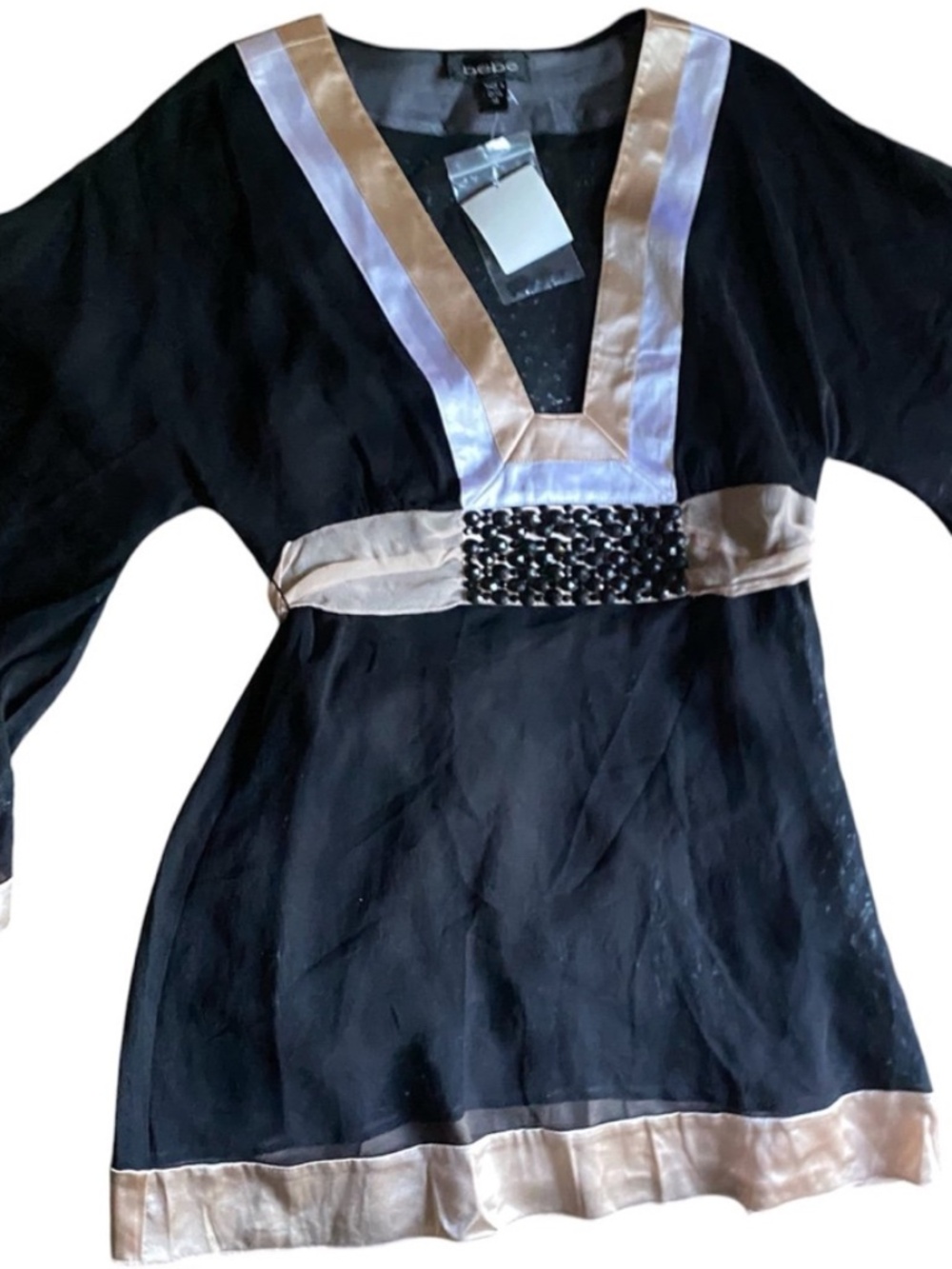 vintage y2k silk bebe kimono blouse NWT